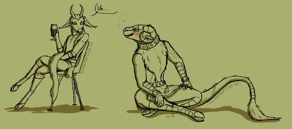 fullbody sketch w/ additional character