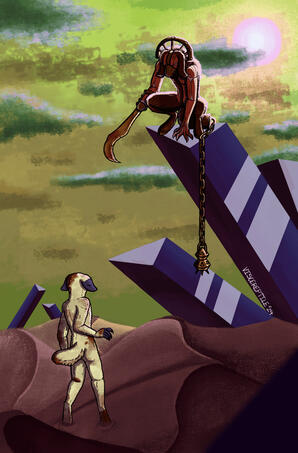 rendered scene w/ extra character